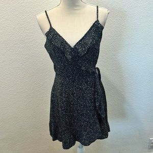 Black wrap mini dress